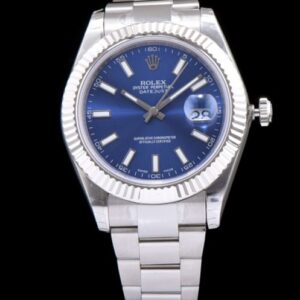 Rolex Datejust Watches with luminous hour markers Blue