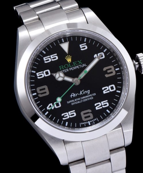 Rolex Stailess Air king Watch Black - Image 2