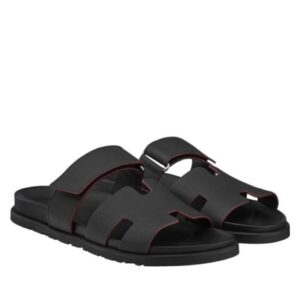 Hermes Unisex Chypre Sandal Black