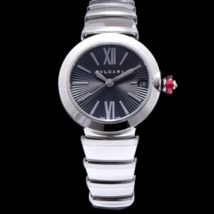 Bvlgari golden stainless steel and diamond watch Black