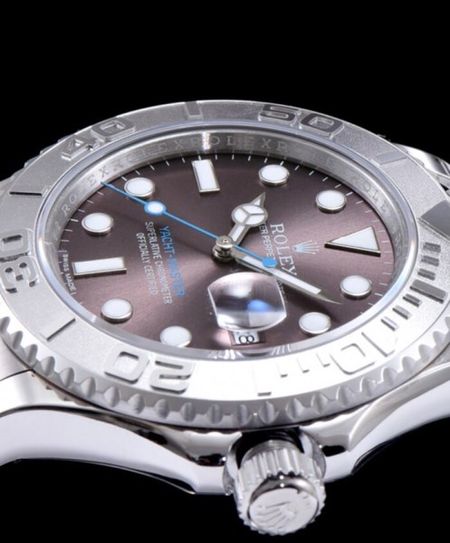 Rolex Gold Men s Yacht Master Watch Light Coffee - Image 4