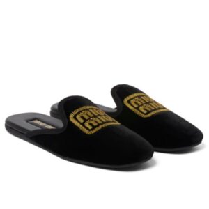 Miumiu Women's Velvet slippers White