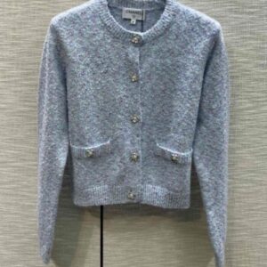 Chanel Women's Knit Cardigan Blue