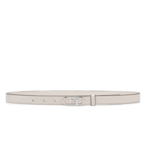 Fendi Leather Belt White