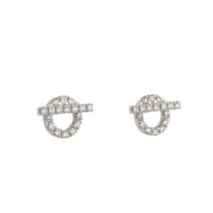 Hermes Women's Finesse Earrings Silver