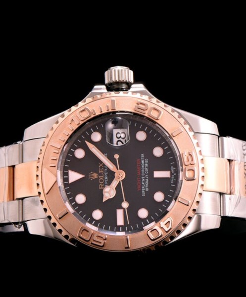 Rolex Yacht Master Watch Automatic Full Gold Black - Image 4