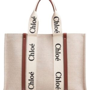 Chloe Large Woody Tote Bag Coffee