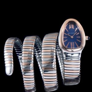 Bvlgari two-tone steel automatic watch Blue