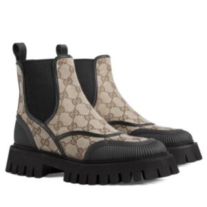Gucci Women's GG Canvas Ankle Boot 751711 Black