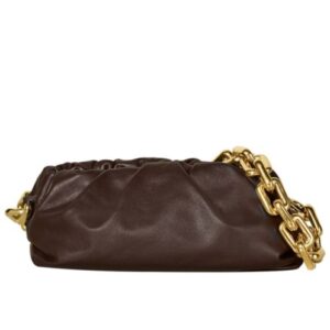 Bottega Veneta The Chain Pouch Dark Coffee