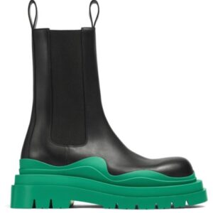 Bottega Veneta Women's Tire Chelsea Boot Dark Green