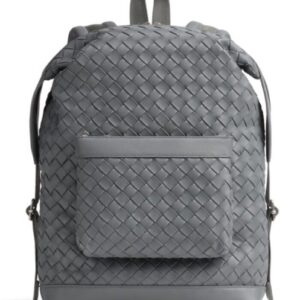 Bottega Veneta Small Intrecciato Backpack Gray
