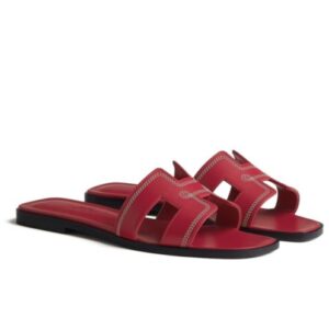 Hermes Women's Oran Sandal Red