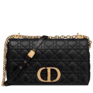 Christian Dior Large Dior Caro Bag Black