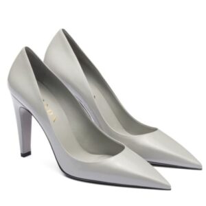 Prada Women's Brushed Leather Pumps 1I288N Gray
