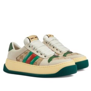 Gucci Unisex Screener Sneaker With Web 777102 Green