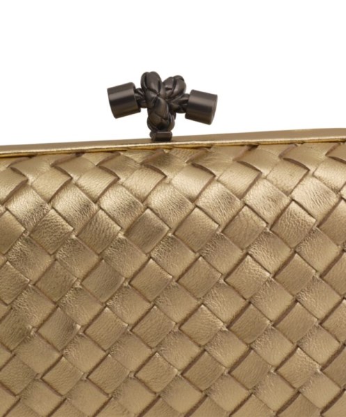 Bottega Veneta Intrecciato Larger Clutch Golden - Image 4