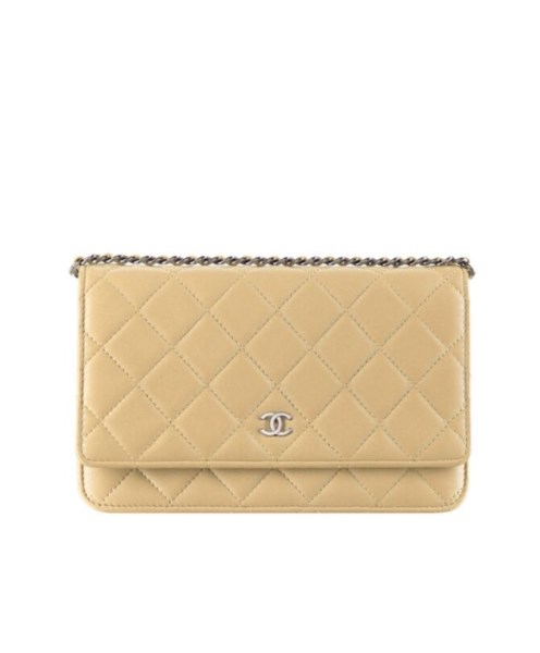 Chanel Classic Quilted WOC Wallet on Chain A33814 Apricot