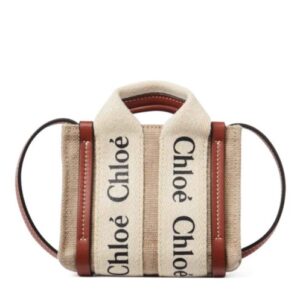Chloe Woody Nano Tote Coffee