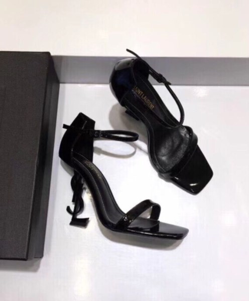 Saint Laurent Women's Opyum Sandals With Black Heel Black - Image 3