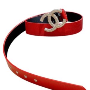 Chanel Caviar Cowhide Belt Red
