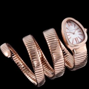 Bvlgari Rose-gold Stainless Steel Diamond Watch White