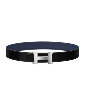 Hermes Constance Belt Buckle & Reversible Leather Strap 38mm Blue