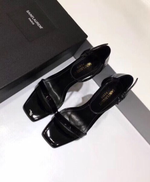 Saint Laurent Women's Opyum Sandals With Black Heel Black - Image 2