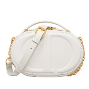 Christian Dior CD Signature Oval Camera Bag Cream