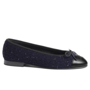 Chanel Women's Ballet Flats G02819 Dark Blue