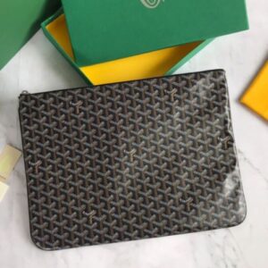 GOYARD Chevron Senat Pochette GM Black