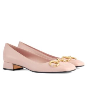 Gucci Women's Ballet Flat With Horsebit Light Pink