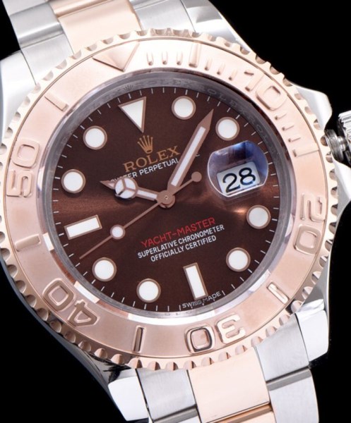 Rolex Yacht Master Watch Automatic Full Gold Light Coffee - Image 2
