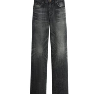 Celine Women's Kitty Jeans In Black Ice Rinse Wash Denim Black