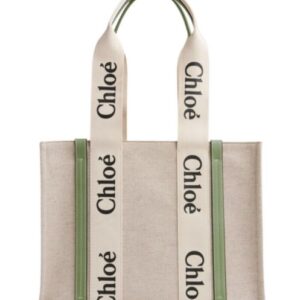 Chloe Medium Woody Tote Bag Green