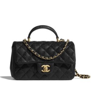 Chanel Mini Flap Bag With Top Handle Black