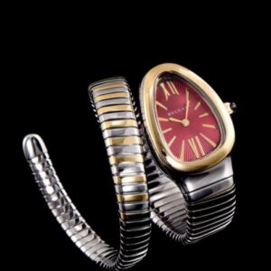 Bvlgari Serpenti 18ct pink-gold and stainless steel watch Henna