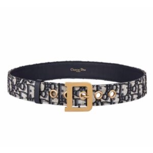Christian Dior Women's Diorquake Dior Oblique Belt Dark Blue