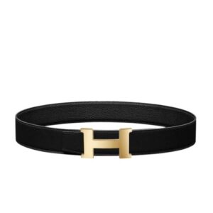 Hermes Constance Belt Buckle & Reversible Leather Strap 38mm Black