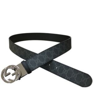 Gucci Reversible GG Supreme belt 473030 Black