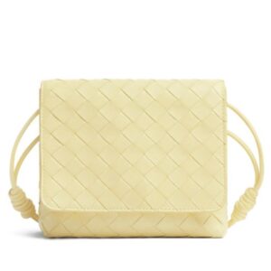 Bottega Veneta Mini Intrecciato Cross-Body Bag Yellow