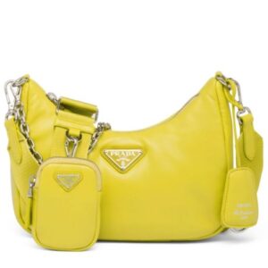 Prada Padded Nappa-leather Prada Re-Edition 2005 Shoulder Bag 1BH204 Yellow