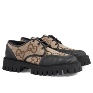 Gucci Women's Maxi Gg Lace-Up Shoe 751708 Black