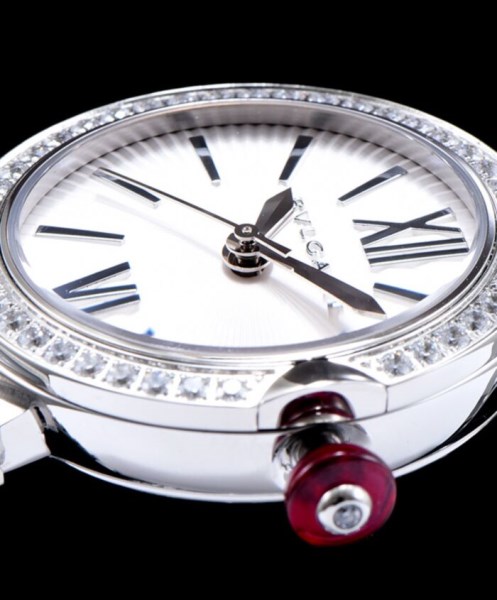 Bvlgari Lvcea Sliver tone Case With Diamonds Automatic Watch White - Image 4