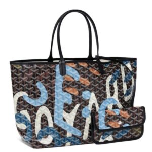Goyard Saint Louis PM Bag Lettres Camouflage Blue