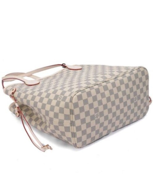 Louis Vuitton damier azur canvas neverfull MM N51107 White - Image 4