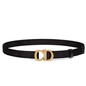 Christian Dior Women's Saddle Nylon Belt Black