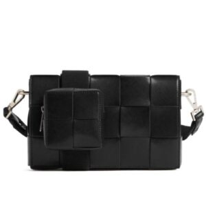 Bottega Veneta Cassette With Versatile Strap Black
