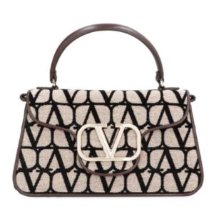 Valentino Iconographe Loco Boston Top-Handle Bag Coffee