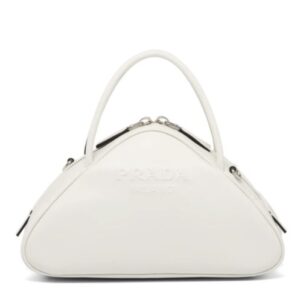 Prada Leather Prada Triangle Bag Cream